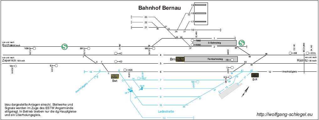 Gleisplan Bahnhof Bernau